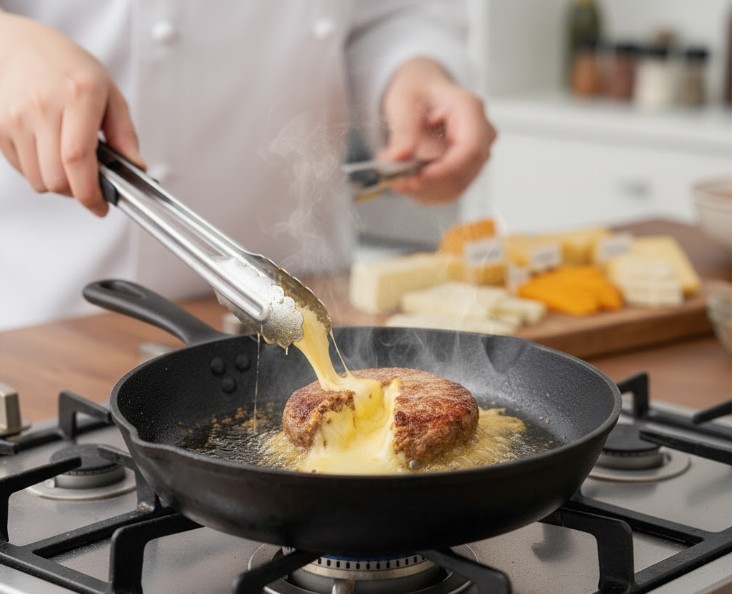 焼くときにハンバーグが崩れてしまうから