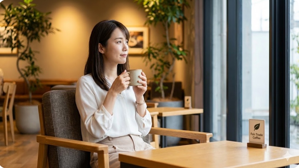 フェアトレードコーヒーと店舗の居心地